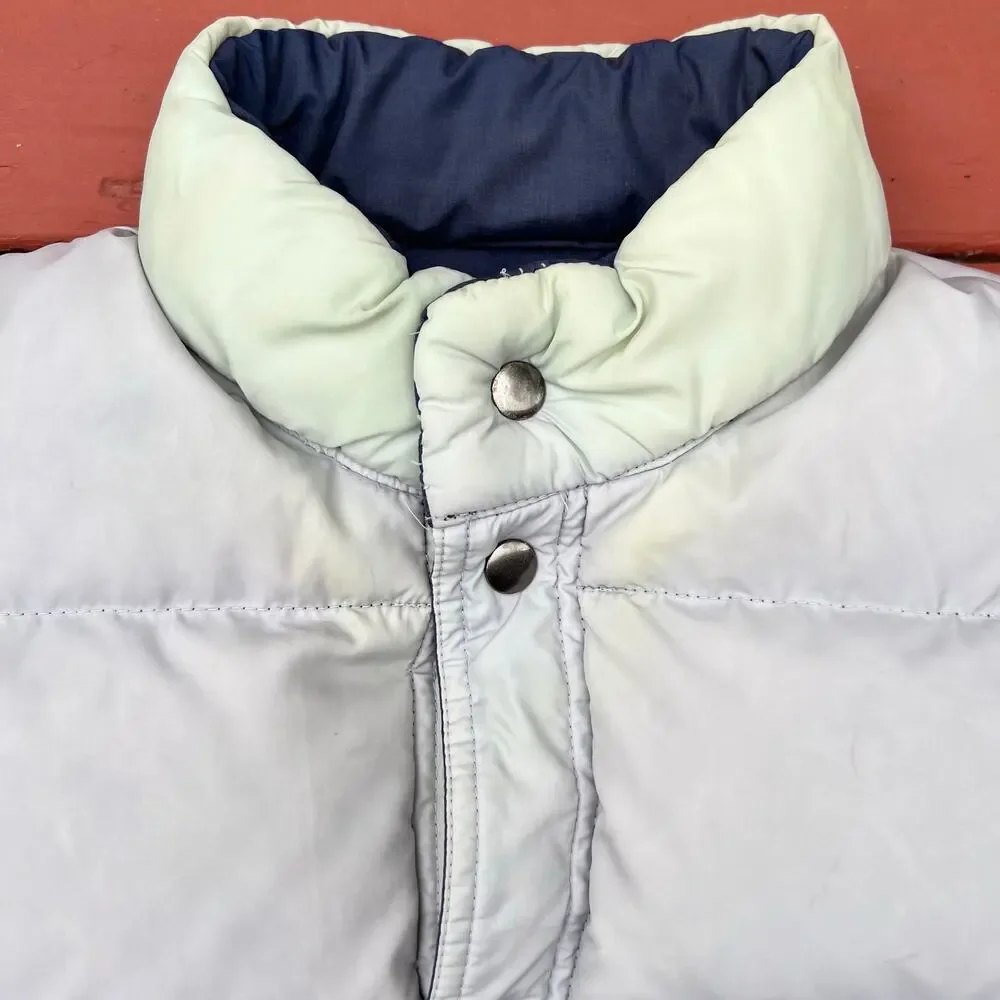 Vintage Penfield Down 80s Puffer Vest USA Made Outdoors Gorpcore Ski L Blue Gray